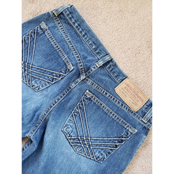 Vintage USA Made Abercrombie And Fitch Women's Flare Blue Jeans Size 4 Rn#75654 - Picture 3 of 14